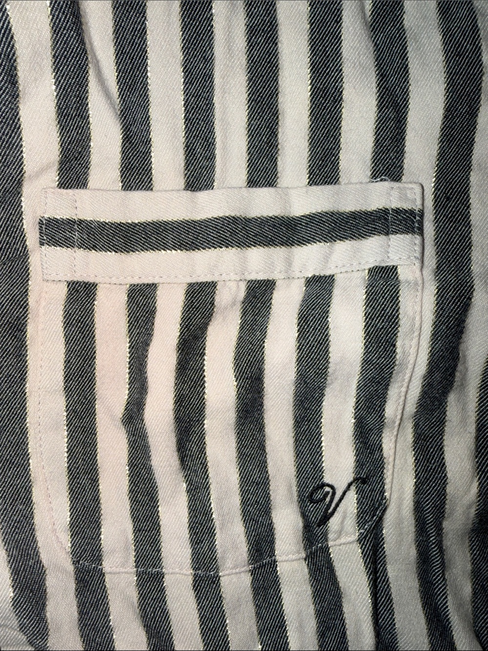 Victoria's Secret Pink & Black Striped Short Sleeve Pajama Set - Picture 4 of 6
